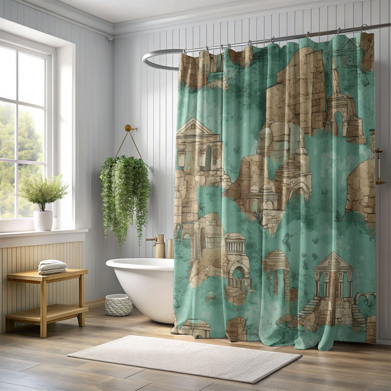 Caira Shower Curtain, 74"H x 71"W
