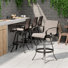 Tabouret de bar pivotant en aluminium 29,6 po avec tissu Sunbrella