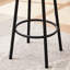 3 meubles de bar, siège de pu gris, fabrication pour une table compacte et un tabouret à long terme convenant parfaitement aux petits espaces