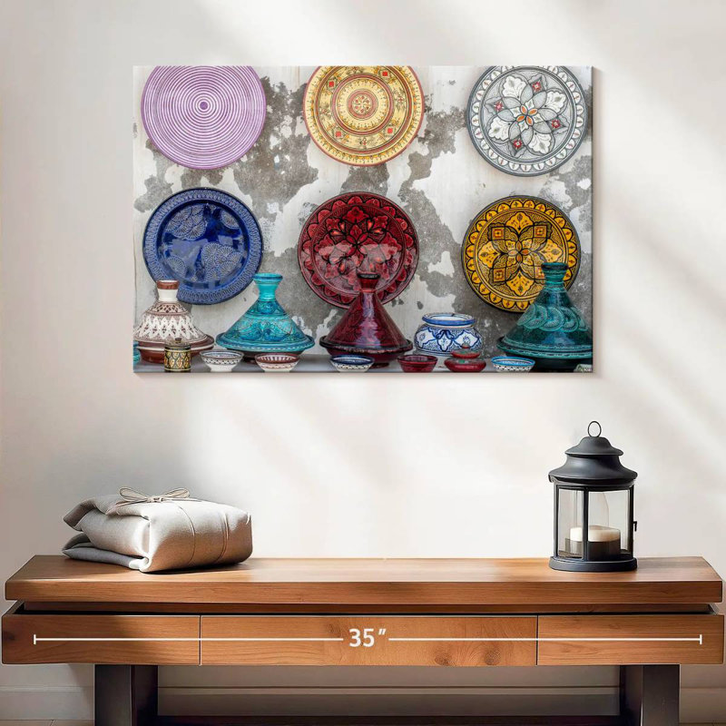 Assiettes marocaines décoratives Senne, H 16 po x l 24 po
