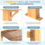 Wood Grain Hard Top Lean To Gazebo Pergola With Roof