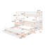 Lit simple superposé simple avec lit gigogne simple, lit superposé séparable avec tiroirs pour la chambre à coucher - Blanc-1818301540