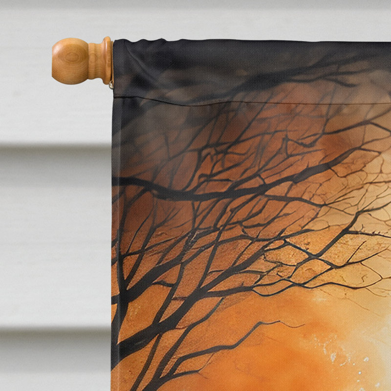 Drapeau de maison afghane lévrier d'Halloween effrayant