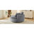 360° Swivel Sofa Chair Accent Barrel Chair 57.5"  Swivel Round Chair with Dual-layer Cushion Design and 3 Removable Pillows for Living Room, Bedroom, Office and Hotel, Grey-2046084414