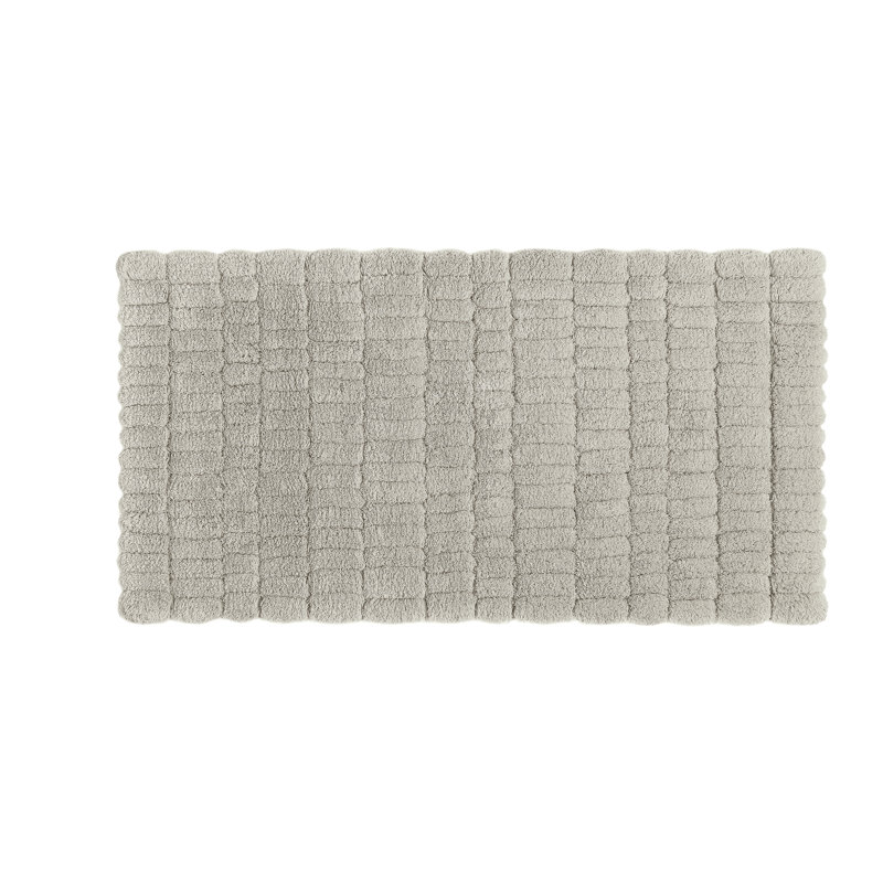 Patch Geometric Bath Rug, 24'' W x 39'' L, White