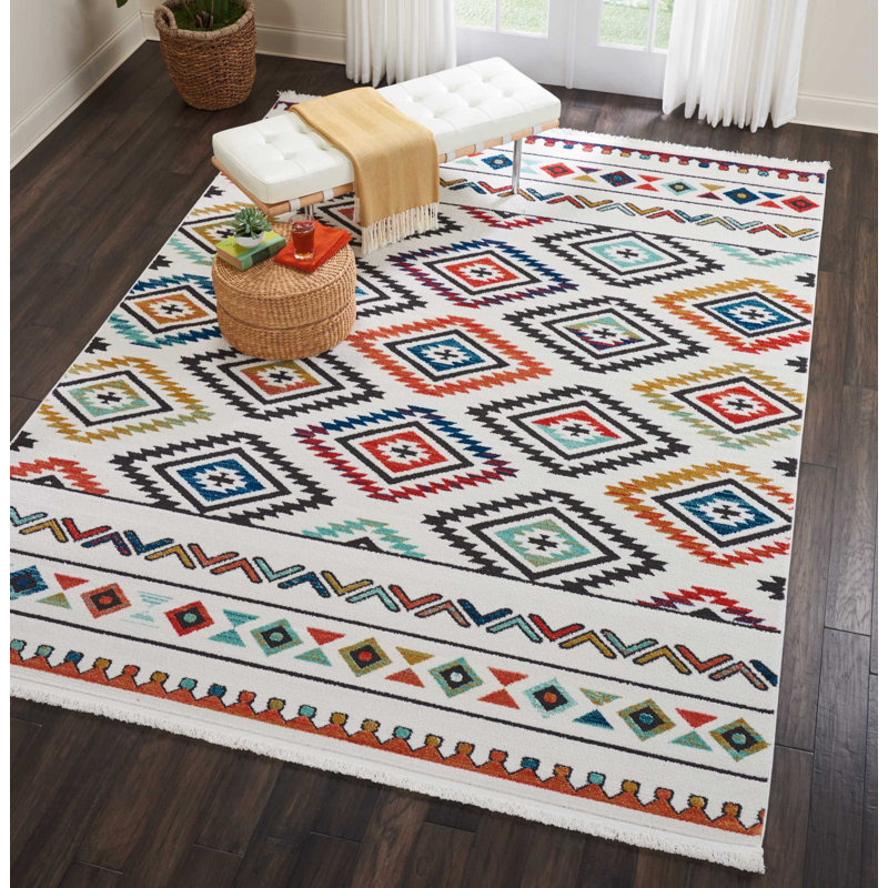 Southwestern Indoor Rug, Rectangle 9'3" x 13'
