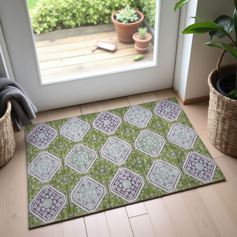Tapis de qualité supérieure Sykora AMF1442 lavable à la machine, Rectangle 1 pi 8 po x 2 pi 6 po