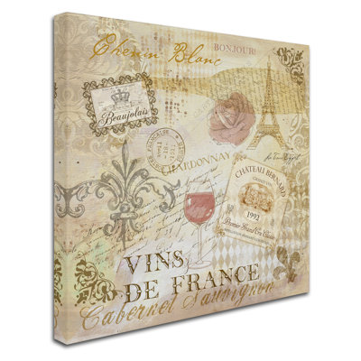 « french wine », reproduction d’impression sur toile tendue