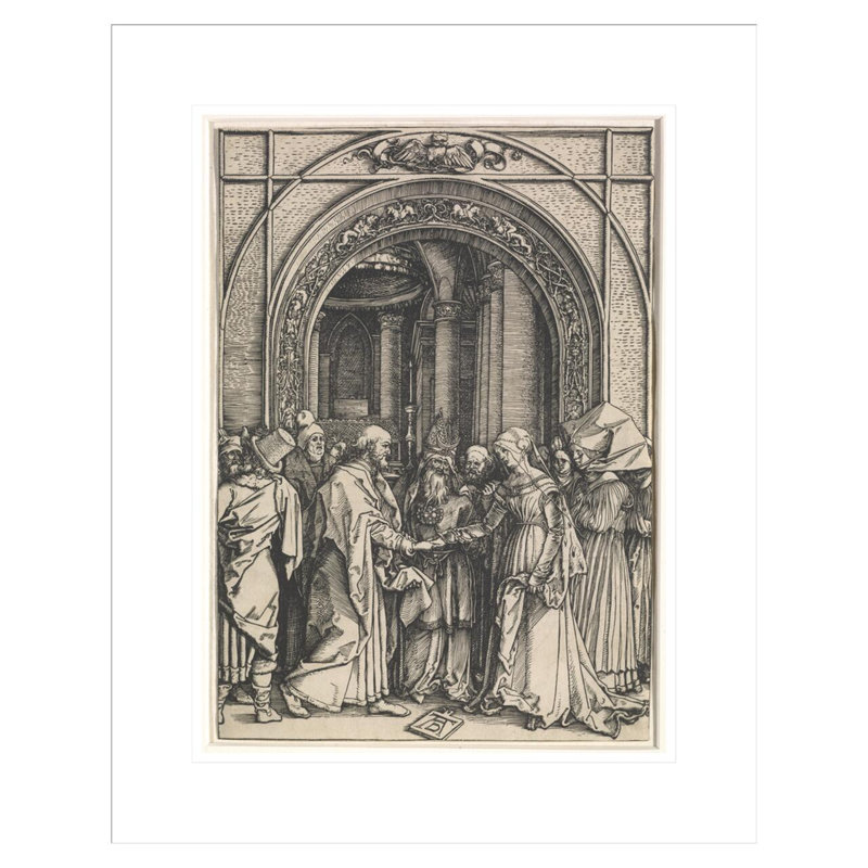 Le fiançailles de la Vierge par Albrecht Dürer, impression giclée sur cadre, H 21,75 po x l 17,37 po