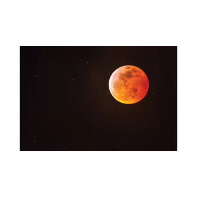 USA, California, San Luis Obispo County. Full Blood Moon Lunar Eclipse. by Jaynes Gallery - Wrapped Canvas Print