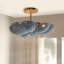 Anguilla Semi-Flush Mount in Blue Wood Beads-1846383555