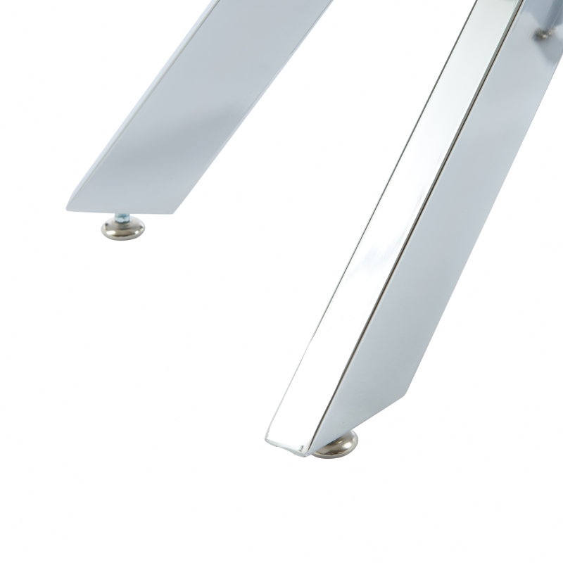 45.3'' Glass Top Console Table, Silver