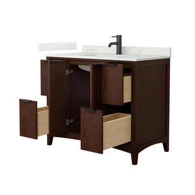 Meuble-lavabo simple avec plateau en quartz Palmilla