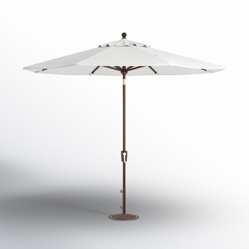 Canela 108'' Market Olefin Umbrella, Bronze, White Sunbrella®
