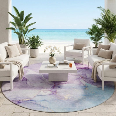 Tapis d'intérieur rond 8 po