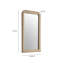 Miroir de plancher surdimensionné en tissu texturé miel Heidi