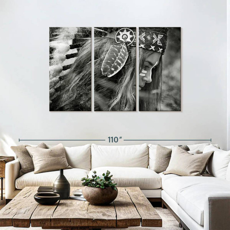 Lelar Native American Muse, 48" H x 74" W