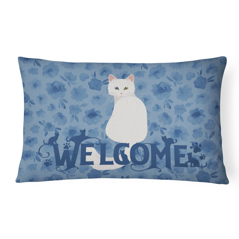  Coussin lombaire turc à motif de chat angora turc