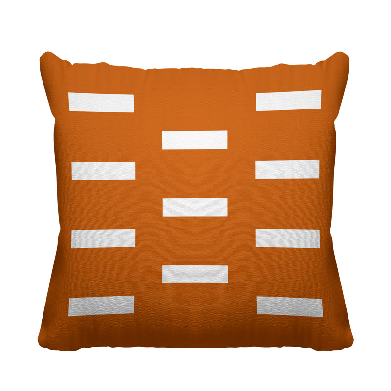 Coussin décoratif intérieur / extérieur Luella, L 19 po x H 19 po, Orange