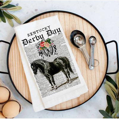 Kentucky Derby Horse Vintage Cotton Tea Towels