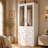 Abbate 2-Door 3-Drawer Wood and Glass Armoire