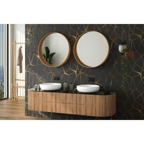 Exotic Gold Cracked Handmade 3D Porcelain Tile – 24"x48"