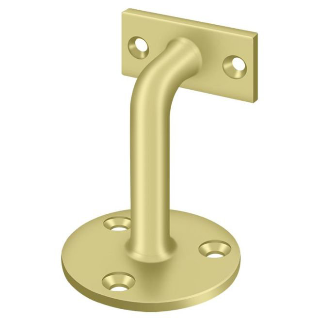 3" Projection Hand Rail Brackets, Polished Brass