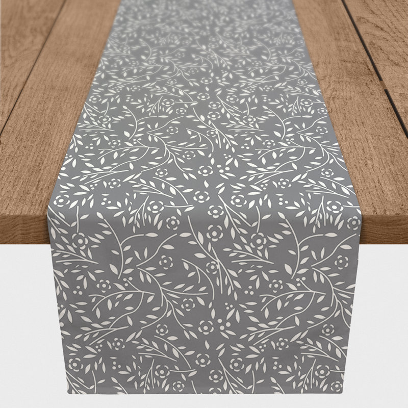 Chemin de table Danazia, P 16 po x L 90 po, gris