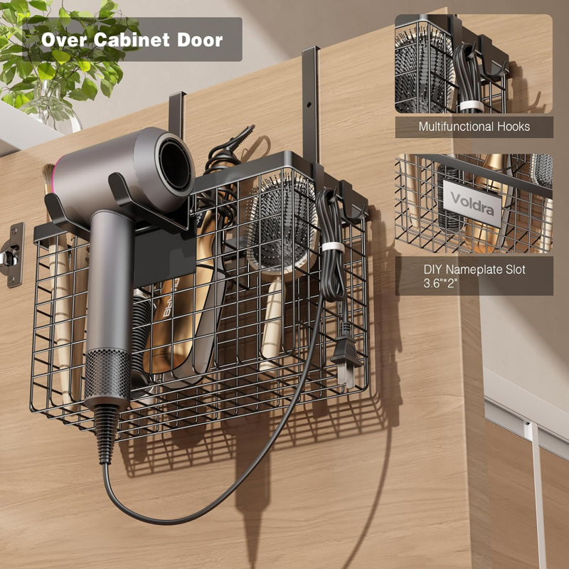 Iron Holder Diy Hair Tool Organizer MDesign Bathroom Wall Mount