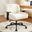 Chaise de bureau rembourrée de 28,3 po de largeur avec roulettes pour bureau à domicile, coiffeuse et dortoir-2067200340