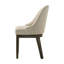 Ensemble de 2 chaises d'appoint rembourrées avec pieds fuselés en beige et brun cendré