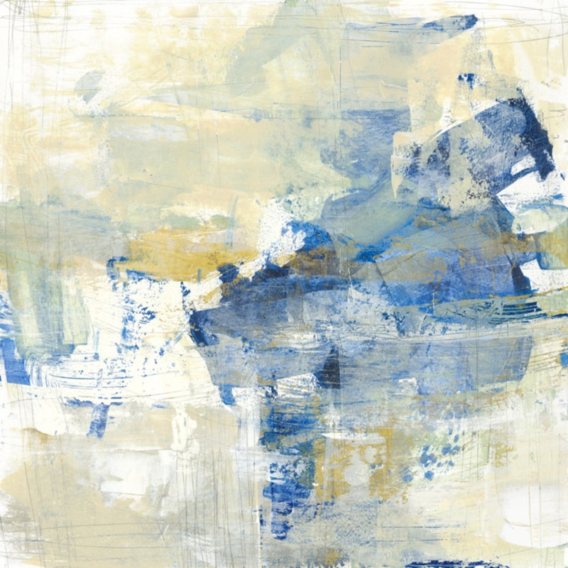 Layered Motion 5 Print by Harris, Maeve, 32'' H x 32'' W, Gold Floater Framed