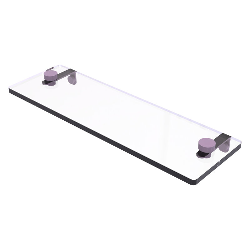 Tablette de meuble-lavabo en verre avec bords biseautés NS, H 2 po x l 16 po x P 5 po, Lavande