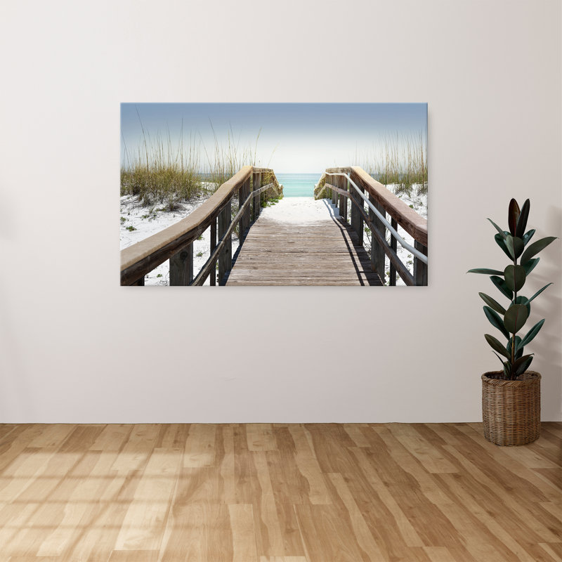"Be Happy Walkway" par Nan, reproduction sur toile, H 18 po x l 30 po x P 1 po