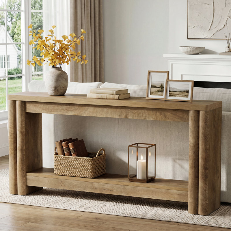 Console de 71 pouces de long pour le vestibule, console de canapé en bois pour le couloir, l'entrée et le salon