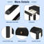 Console avec coins arrondis, 3 tiroirs et pieds épais-2111013140