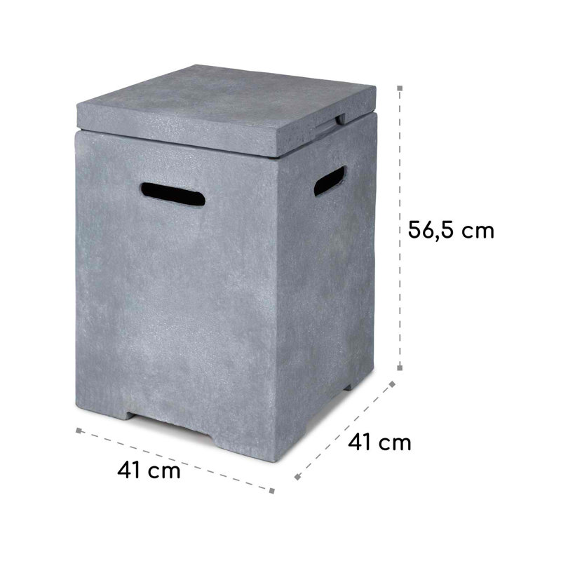 Blumfeldt 41cm W Water Resistant Deck Box, Light grey