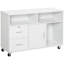 Armoire de rangement mobile et support pour imprimante avec tablettes de bureau | Idée de cadeau