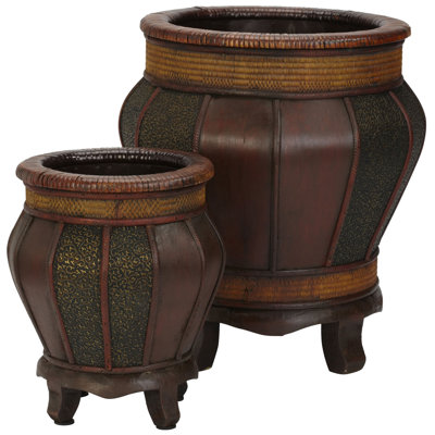 Gemma Wood Pot Planter