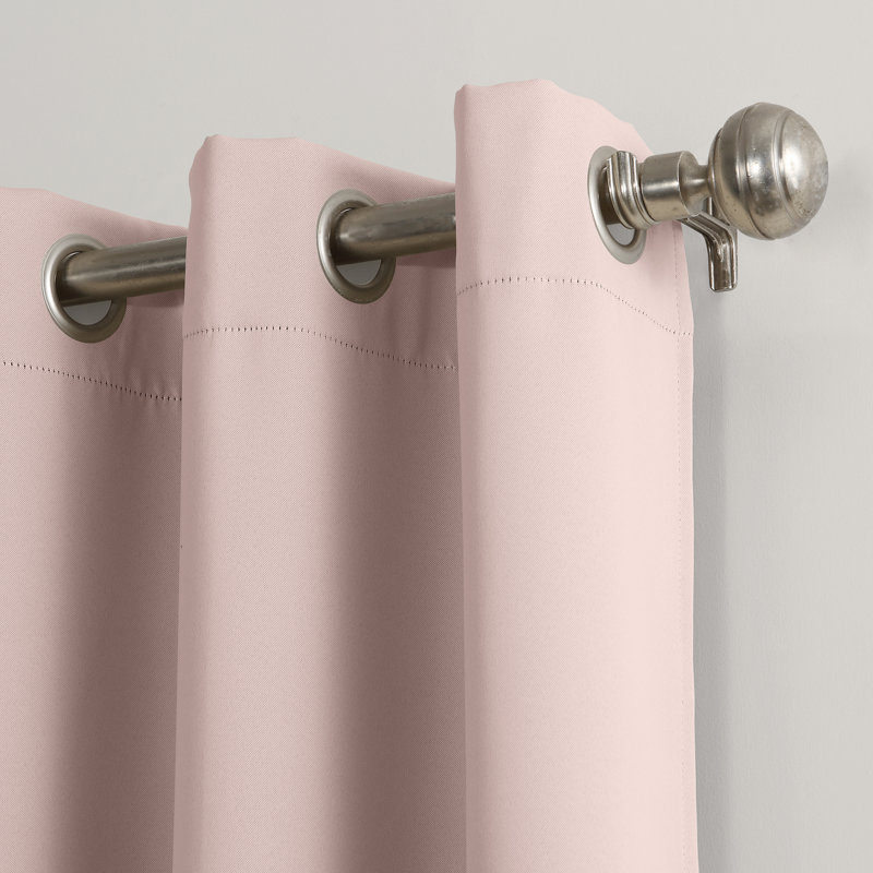 Blackout Grommet Curtain Panel - Basics by Wayfair™, 40" W x 84" L, Blush