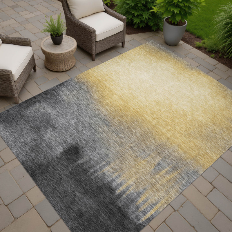 Machine Washable Indoor/Outdoor Magruder ACN2420 Abstract Rug, Rectangle 5' x 7'6"