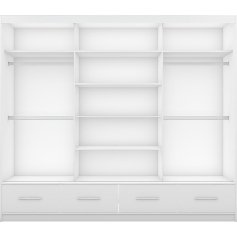 Charlesa Manufactured Wood Wardrobe, Grey