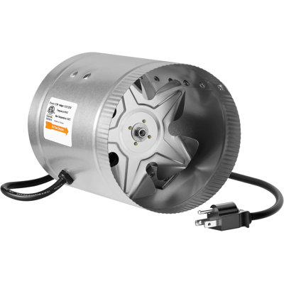 Ventilateur de conduit en ligne de 6 pouces de 240 pi³ / min avec ventilateur à faible bruit pour les sous-sols, les salles de bain, les tentes de culture, les cuisines et les greniers, Argent