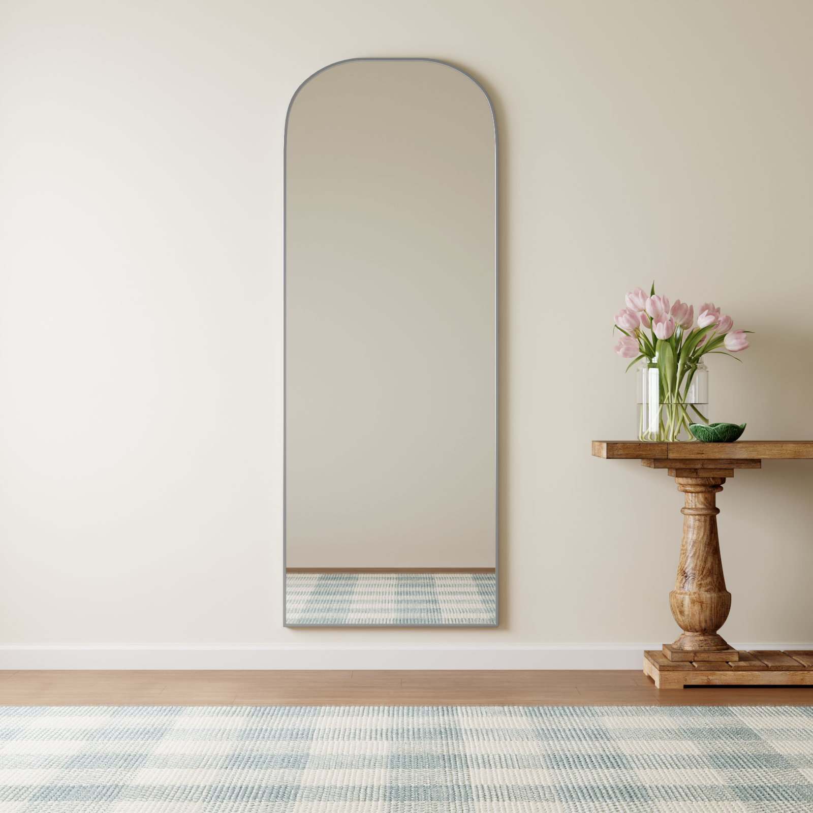 Sabine Accent Mirror, 74" x 28", Silver