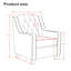 Fauteuil d'appoint Leomar, garniture cloutée-883631758