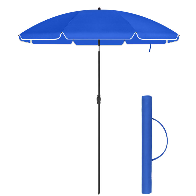 Braley Beach Parasol, Blue, 210cm H x 160cm W x 160cm D