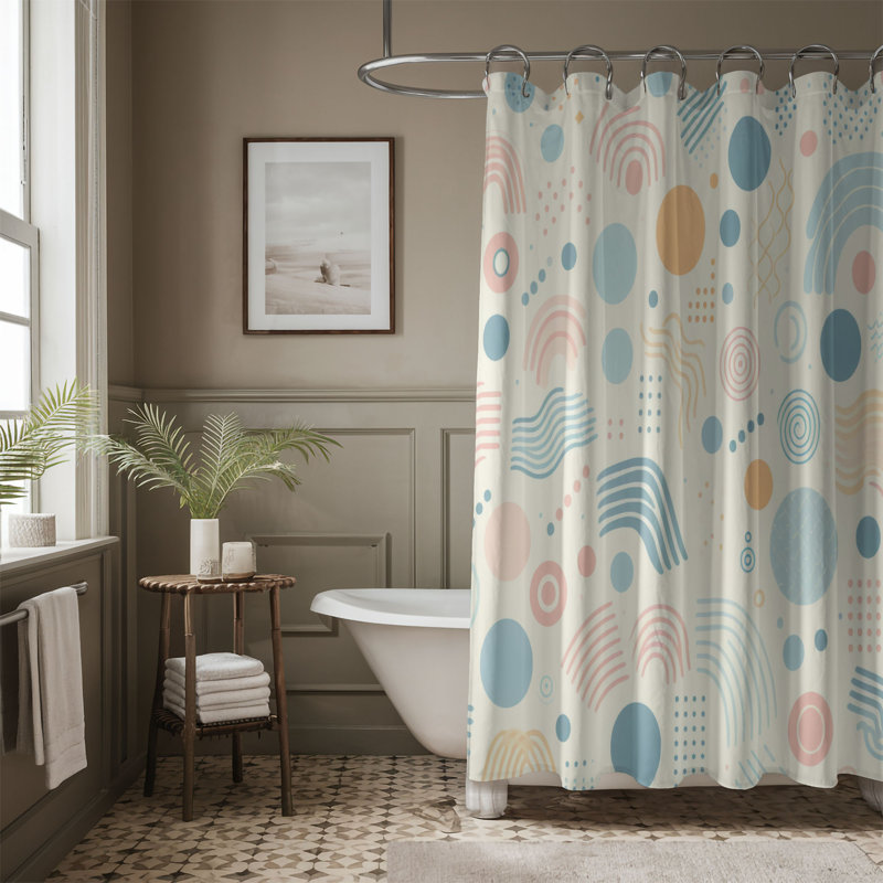 Classe de couleur - Rideau de douche standard 1 pièce, H 74 po x l 71 po