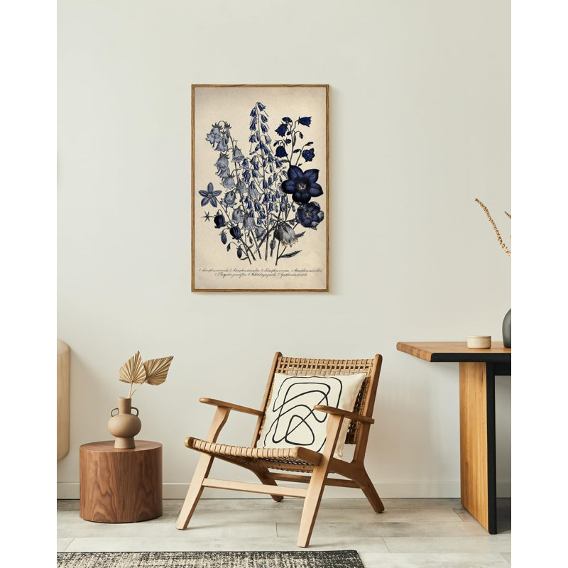Blue Campanula Botanical Framed Wall Art