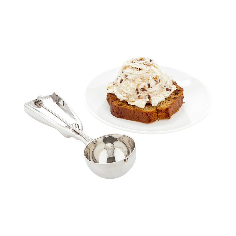 Cuillère à crème glacée en acier inoxydable pour restaurant, 3,2 oz.