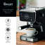 Swan SK22113BLK Core Pump Espresso Digital Coffee Machine, Digital Touch Controls, 5 Pre-Sets, 20 Bar Pressure, Built-in Milk Frother, Accessories: 1-Shot & 2-Shot Filter, Coffee Spoon/Tamper, Cup Storage Plate, 1.5 Litre Water Tank, Black
